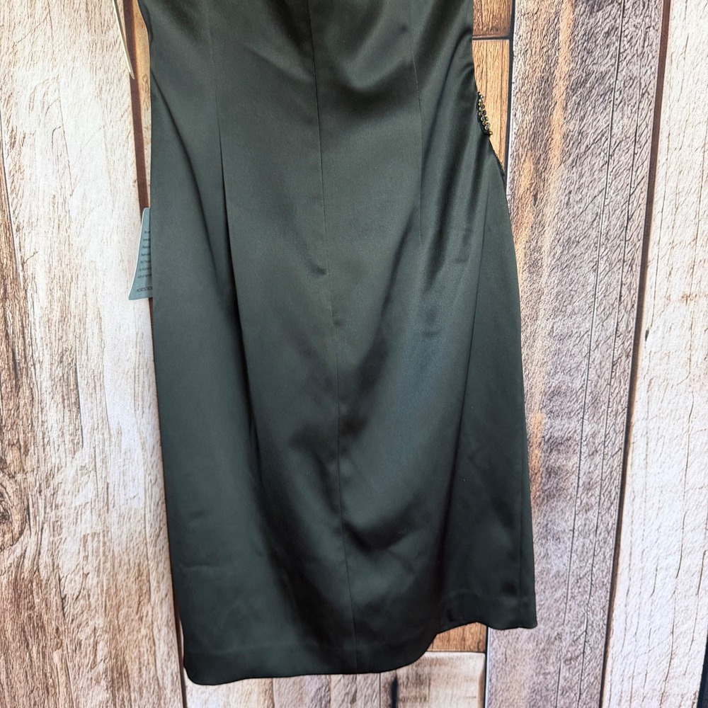 Eliza J One Shoulder Cocktail Dress Black Elegant Evening Formal Chic Size 4 NWT - Picture 6 of 10